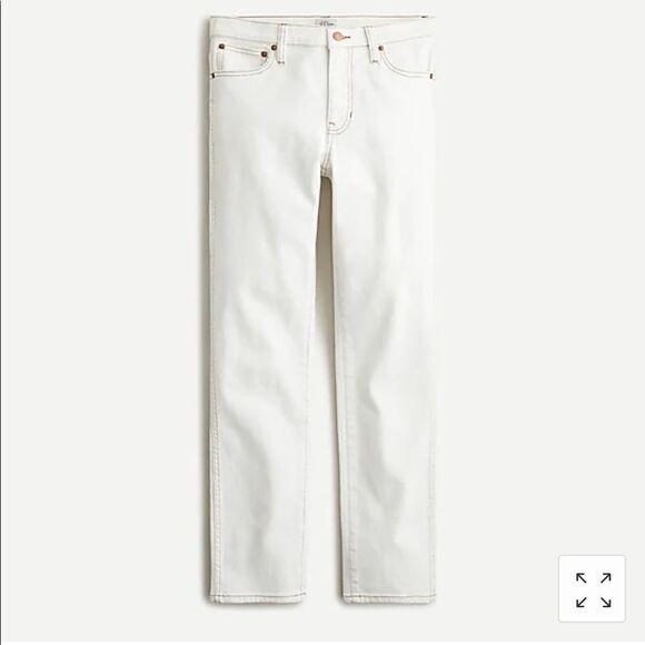 J.Crew 9" vintage straight jean white gold stitch* - Picture 1 of 6